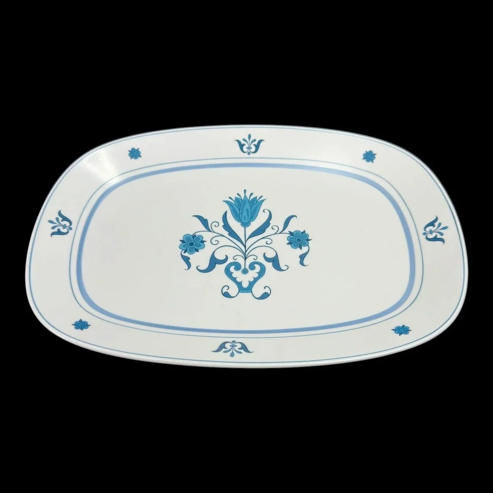 Blue Haven Noritake‎ Oval Vegetable Serving Bowl Rectangle Serving Platter 9004
